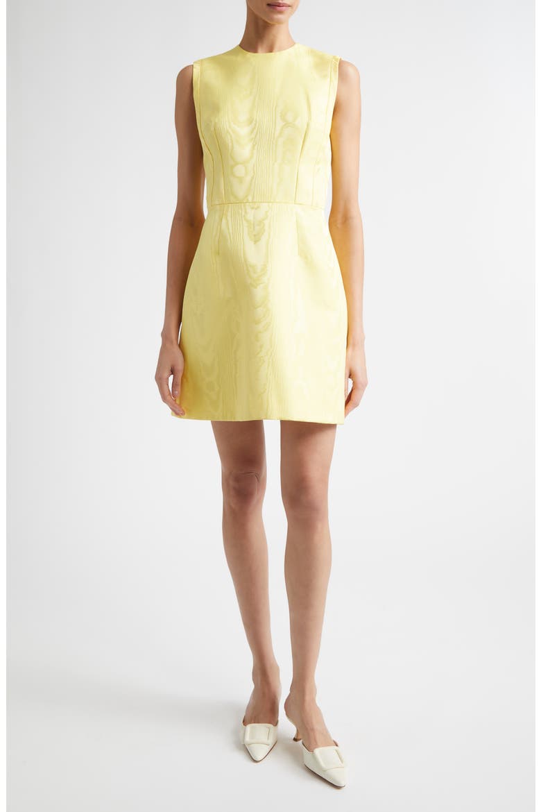 Neelam Moiré Mikado A-Line Minidress, Main, color, LEMON