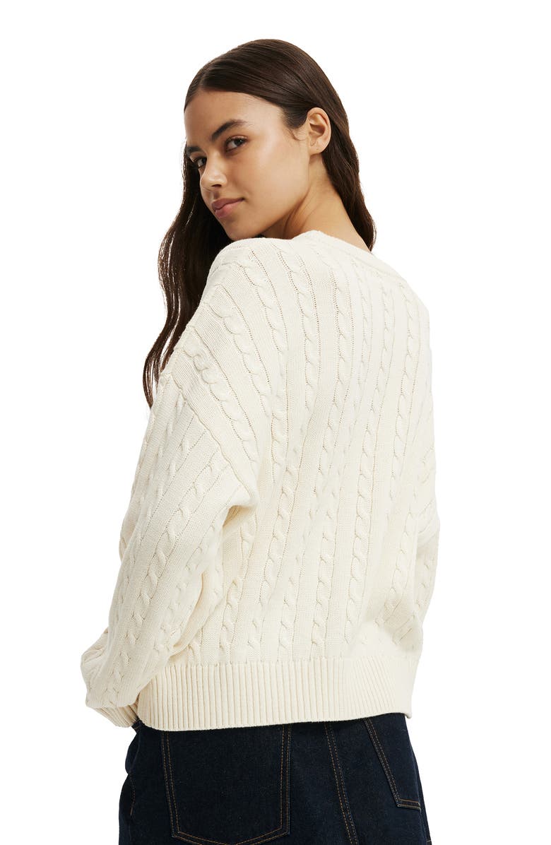 Cotton On Women's Cotton Crew Neck Sweater, Alternate, color,