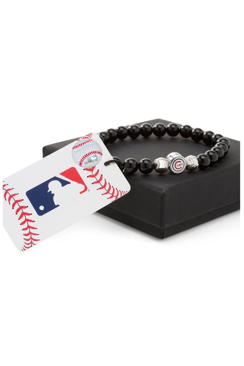 MLB Baseball Cubs Beaded Stretch Bracelet, Alternate, color, CHICAGO CUBS