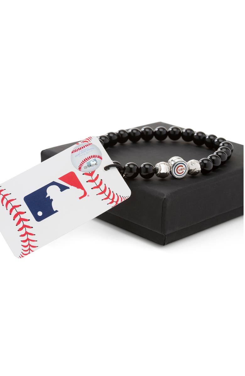 Cufflinks, Inc. MLB Baseball Cubs Beaded Stretch Bracelet, Alternate, color, Chicago Cubs