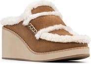 Donald Pliner Faux Shearling Lined Wedge Clog