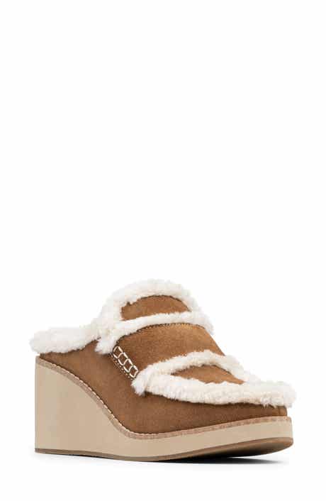 Donald Pliner Faux Shearling Lined Wedge Clog