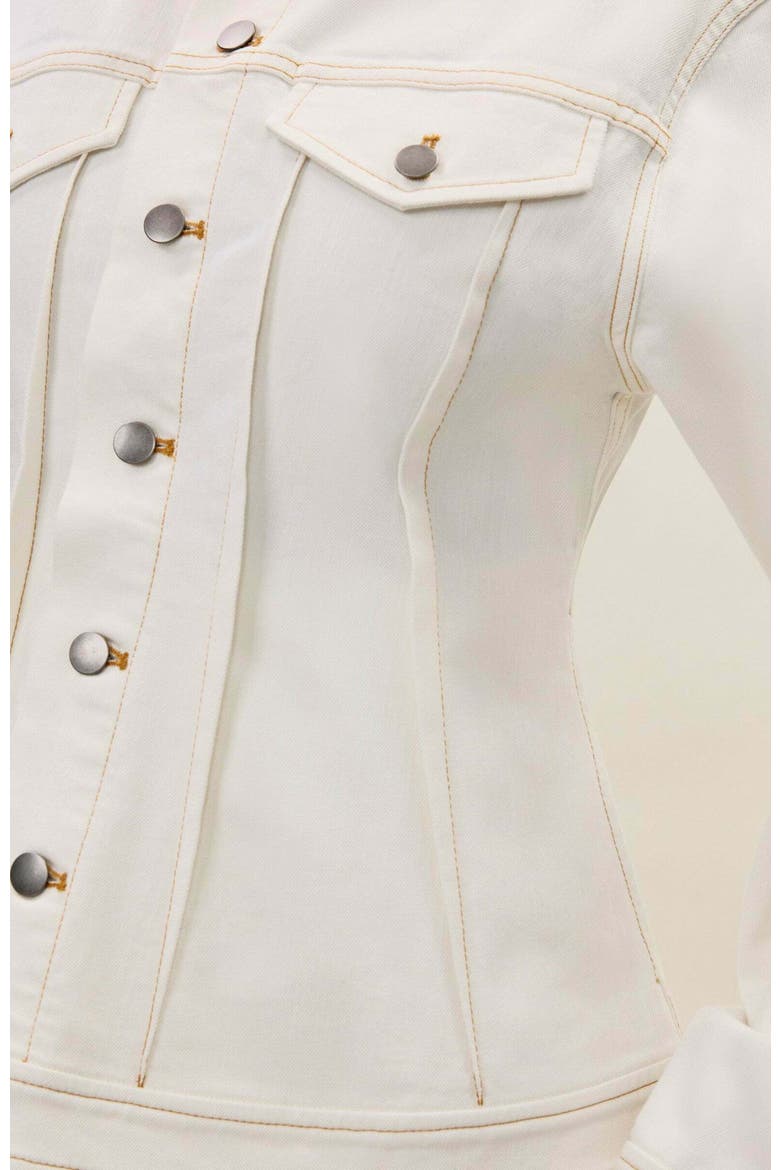 Cora Denim Jacket, Alternate, color, EGGSHELL WASH