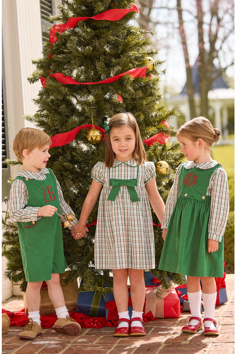 Kids' Corduroy Button Tab John John, Alternate, color, Everygreen Corduroy