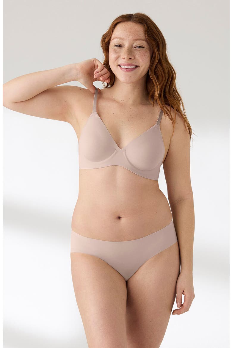 True Body Flexible Underwire Support Bralette, Alternate, color, FAWN