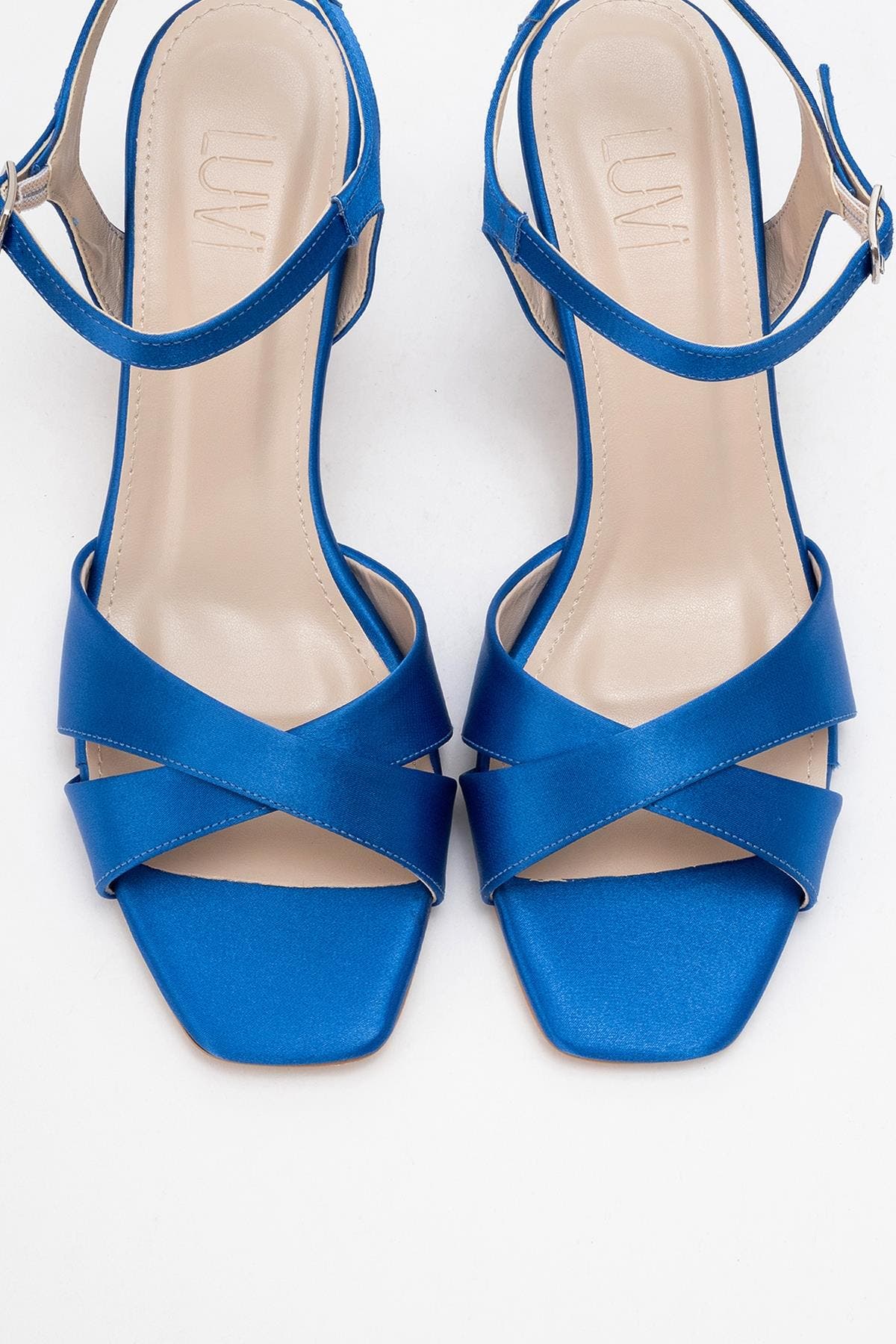 Melin Cross Strap Stiletto Sandal, Alternate, color, Sax Blue Satin