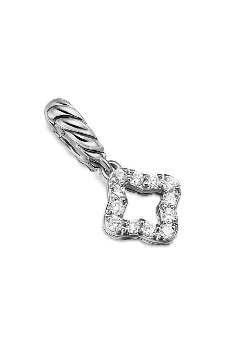 Micro Pavé Quatrefoil Enhancer in Sterling Silver with Diamonds, 7.4mm, Main, color, DIAMOND