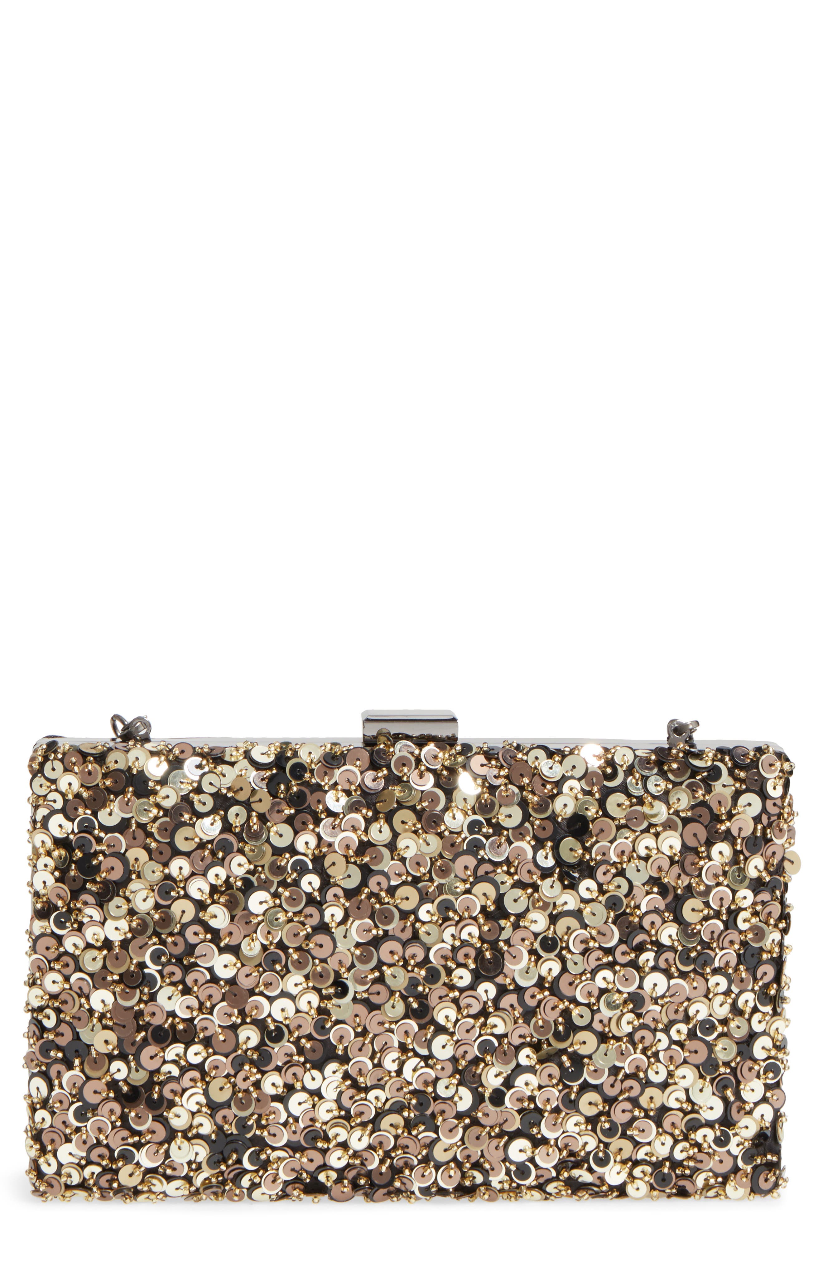 Sequin Disco Miniaudière, Main, color, GOLD