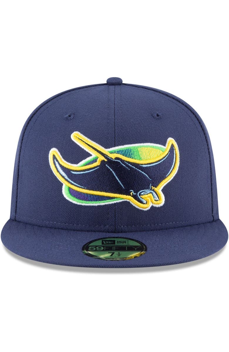 New Era Men's New Era Navy Tampa Bay Rays Alternate Authentic Collection On-Field 59FIFTY Fitted Hat, Alternate, color, Navy