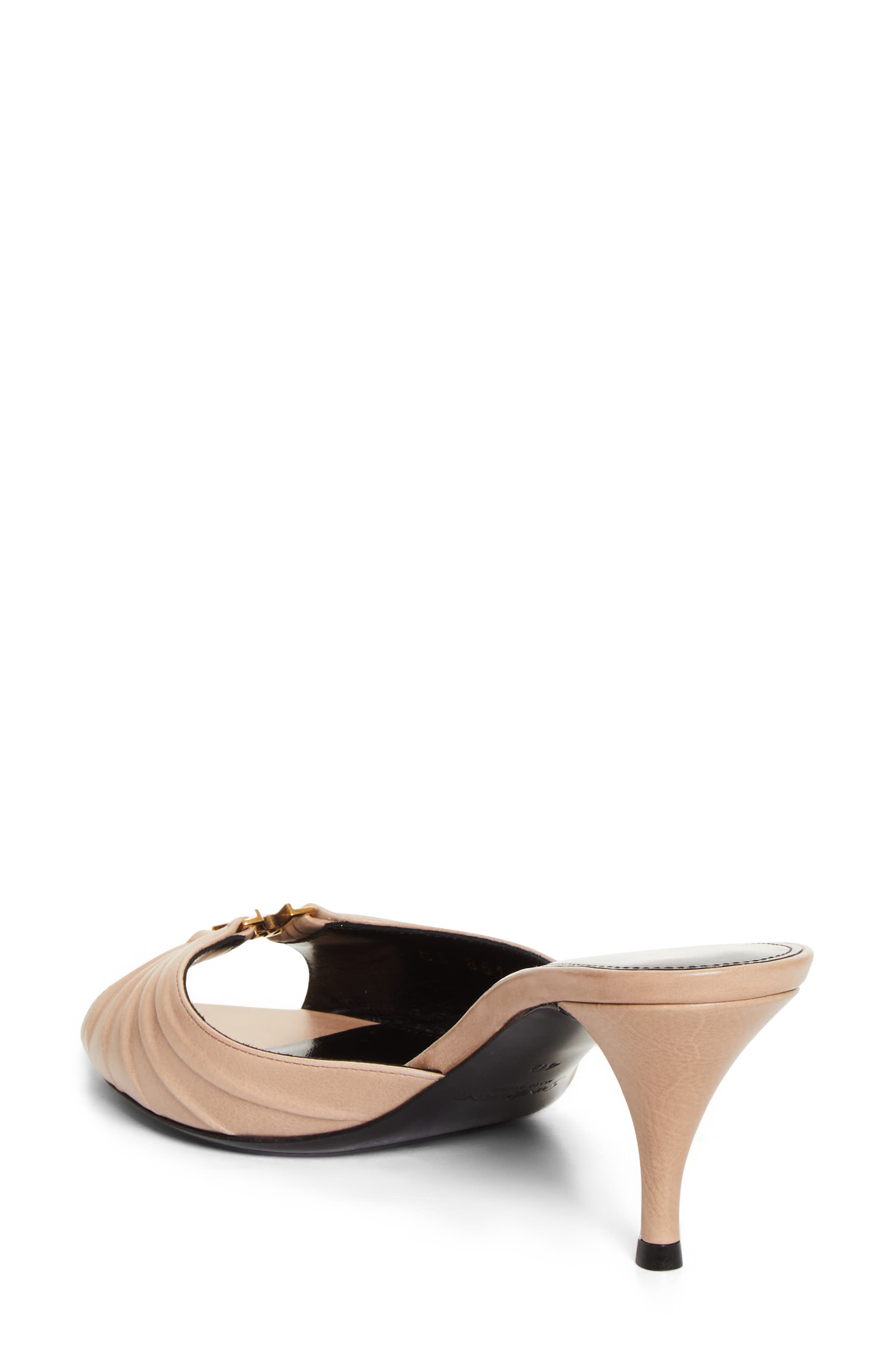 Saint Laurent Babylone Slide Sandal, Alternate, color, Lost Beige