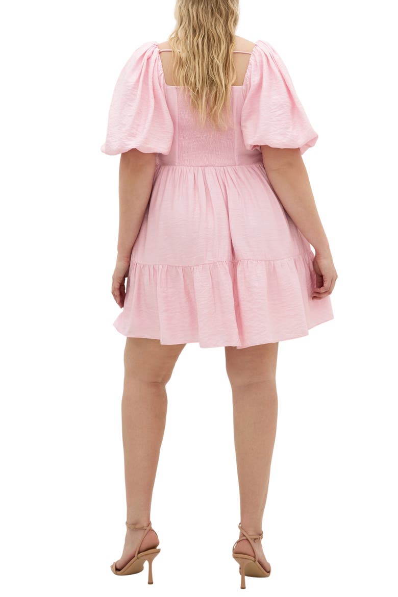 Mindy Puff Sleeve Dress, Alternate, color, HEAVENLY PINK