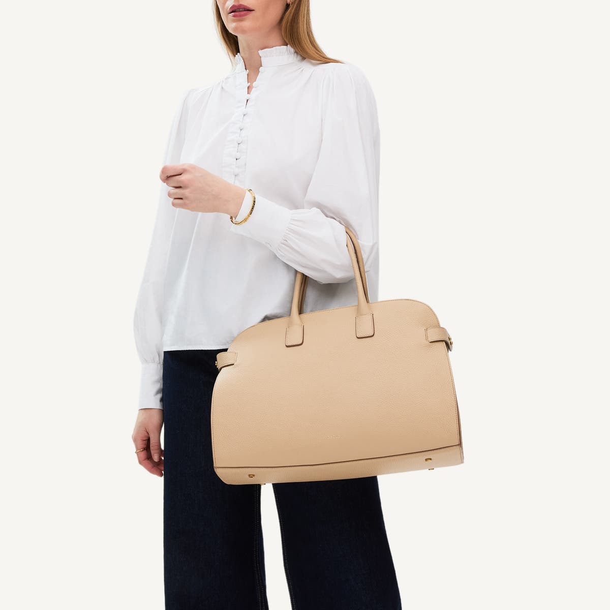 Radley The Rathbone Large Ziptop Satchel Bag, Alternate, color, Stone