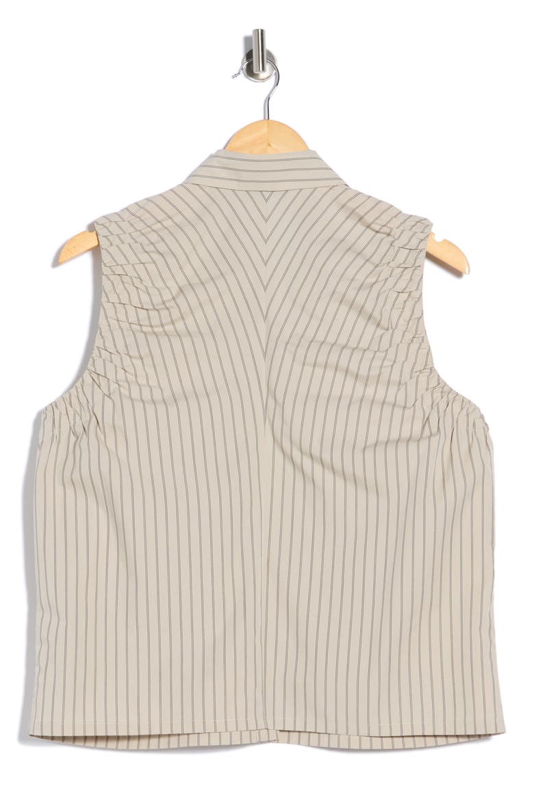 Georgina Ruched Shirt, Alternate, color, SANDSTORM