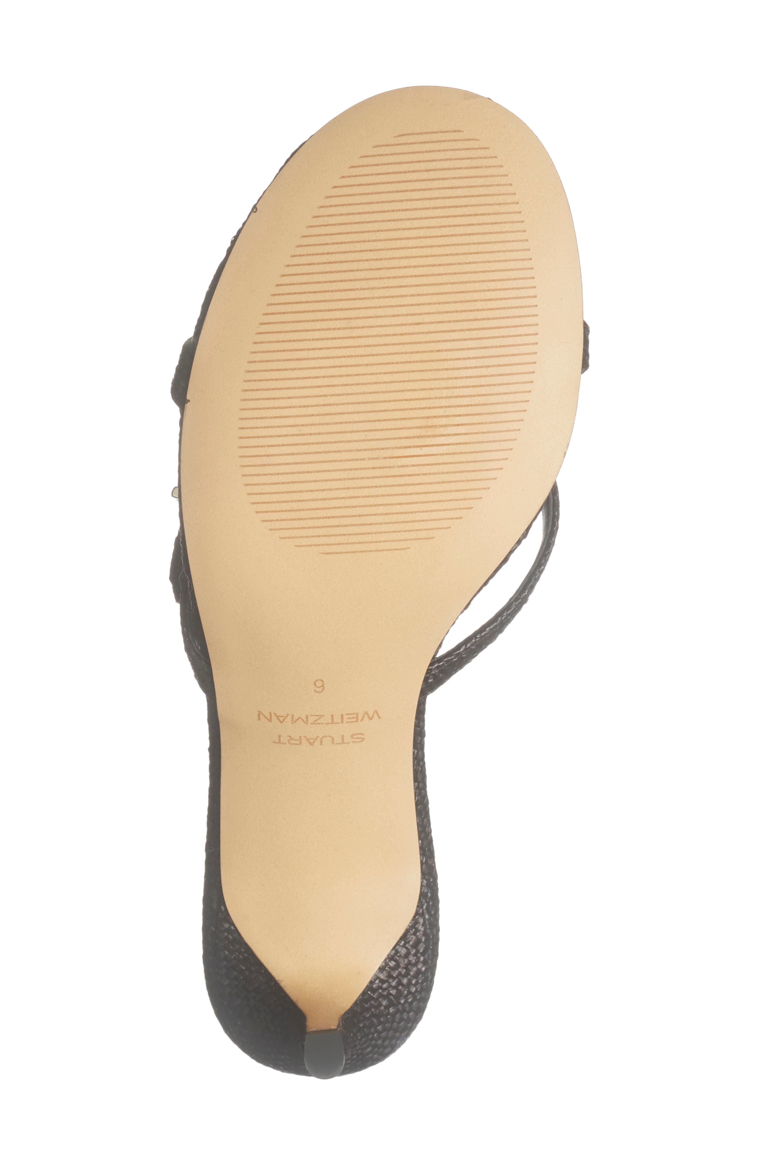 Stuart Weitzman Irene Slide Sandal, Alternate, color, Black / Black
