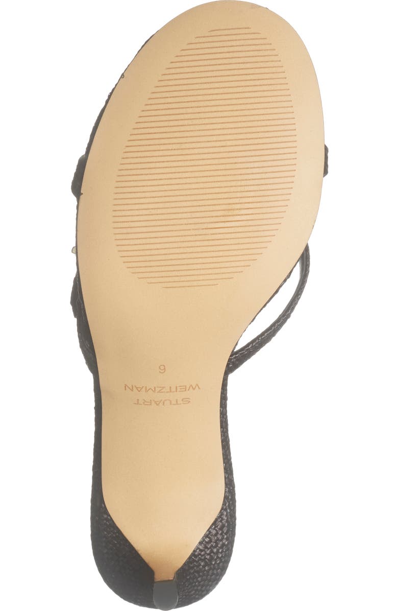 Stuart Weitzman Irene Slide Sandal, Alternate, color, Black / Black