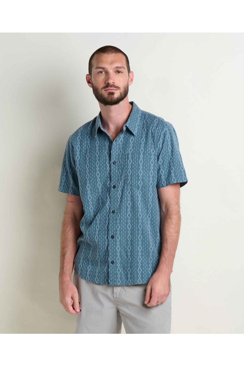 Treescape Short Sleeve Shirt, Main, color, Ink