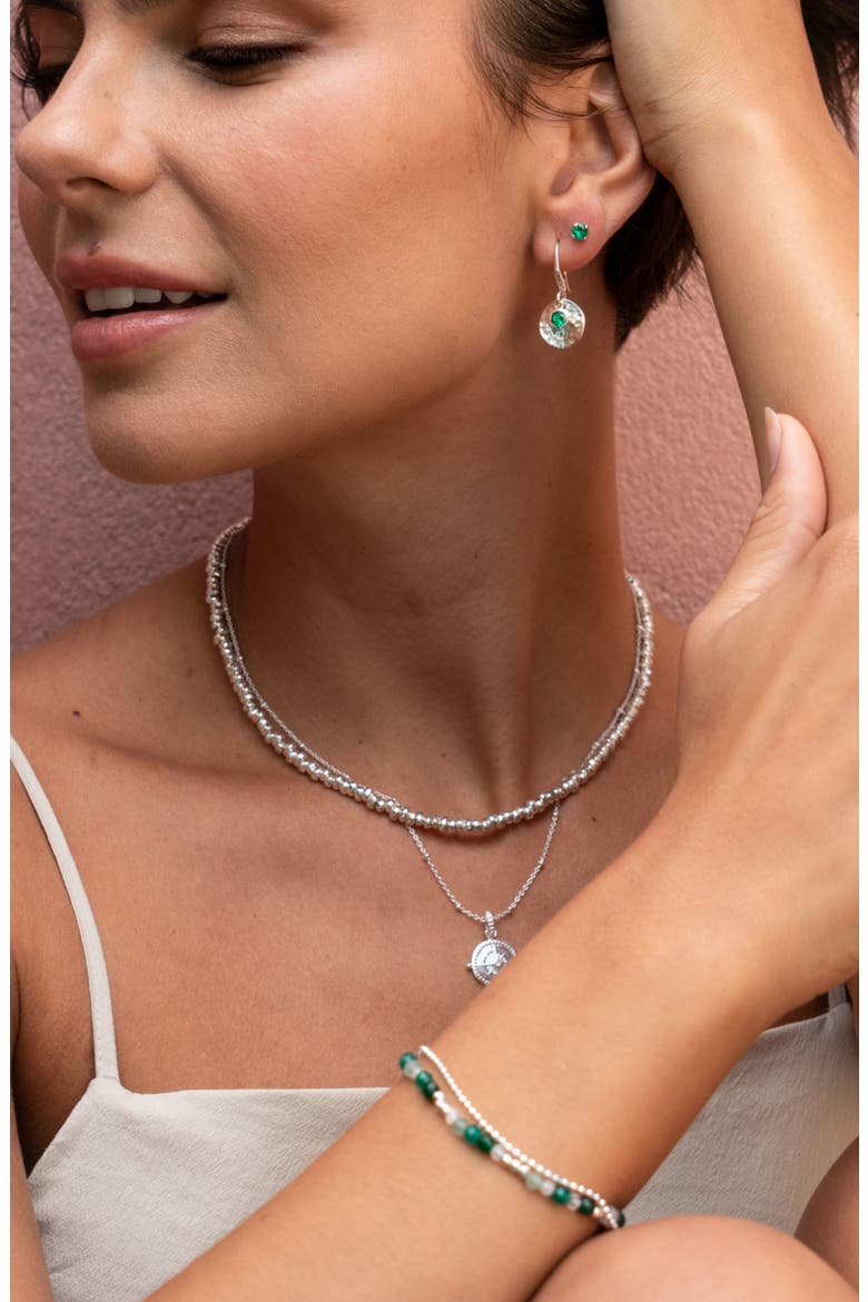 Signature Small Nugget Necklace, Alternate, color, Sterling Silver