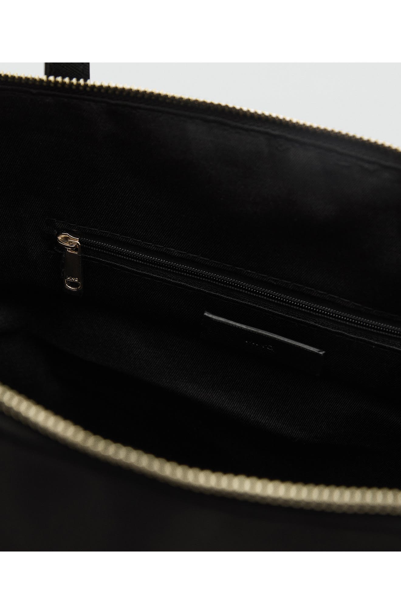 MANGO Nylon Shopper Bag, Alternate, color, Black