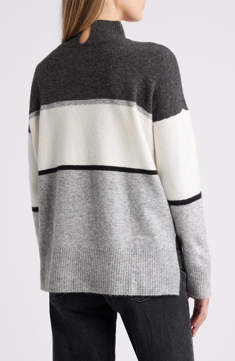 Hatley Colorblock Mock Neck Tunic Sweater, Alternate, color, 