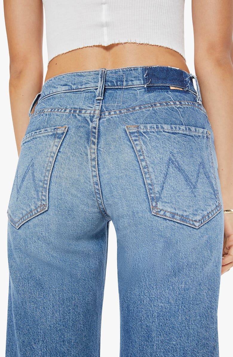 MOTHER Tunnel Vision Sneak High Waist Straight Leg Jeans, Alternate, color, I Am A Winner