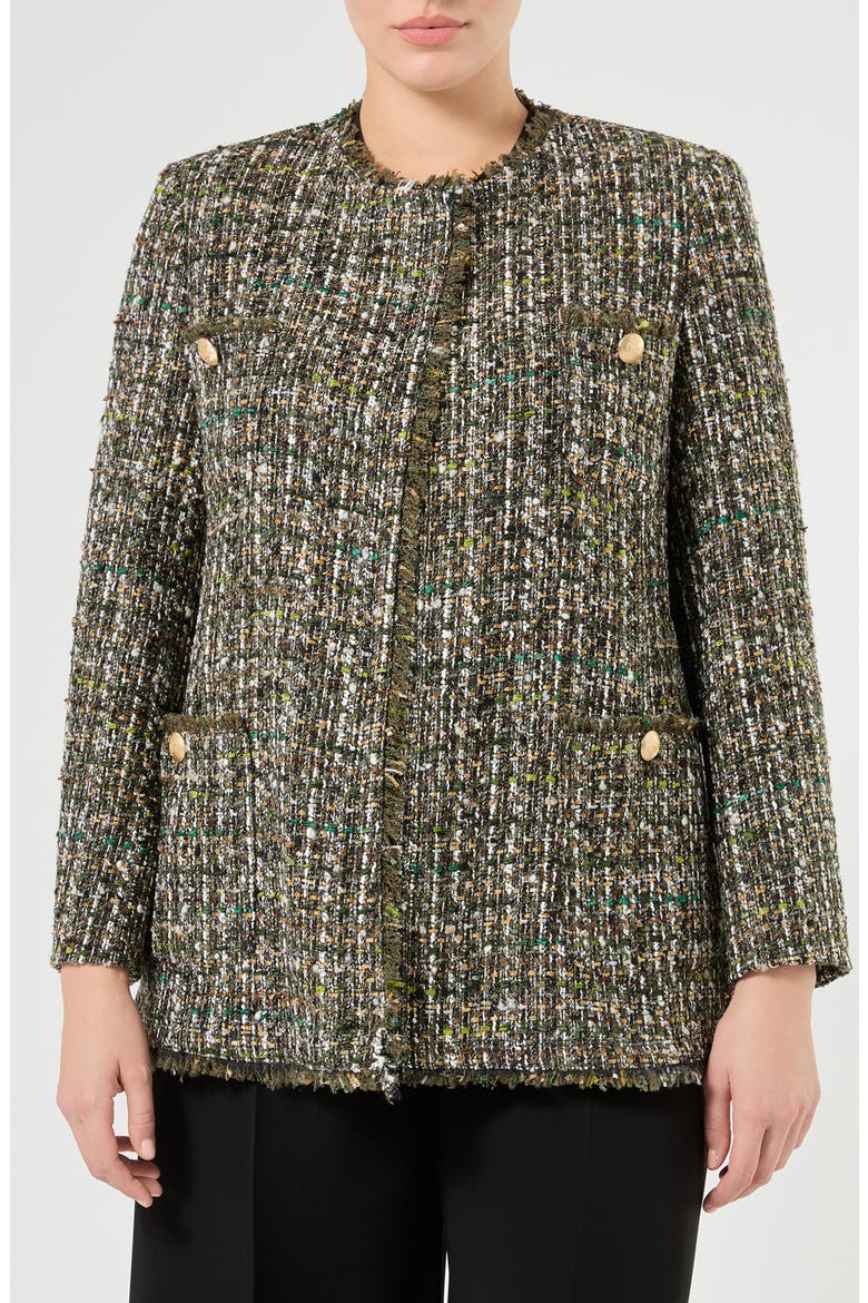 Tweed Jacket, Main, color, KAKI