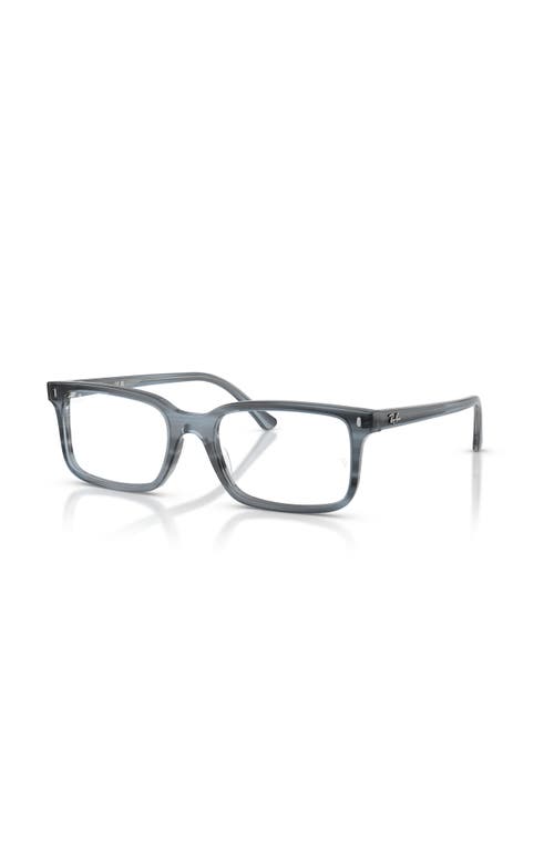 Ray Ban Ray-ban 52mm Square Optical Glasses In Blue