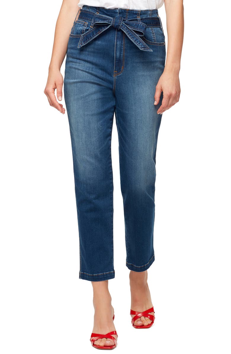 Sanctuary Denim Sanctuary Modern Standard High Waist Crop Straight Leg Jeans, Main, color,