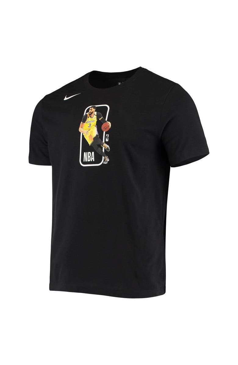 Nike Men's Nike Anthony Davis Black Los Angeles Lakers Performance T-Shirt, Alternate, color,