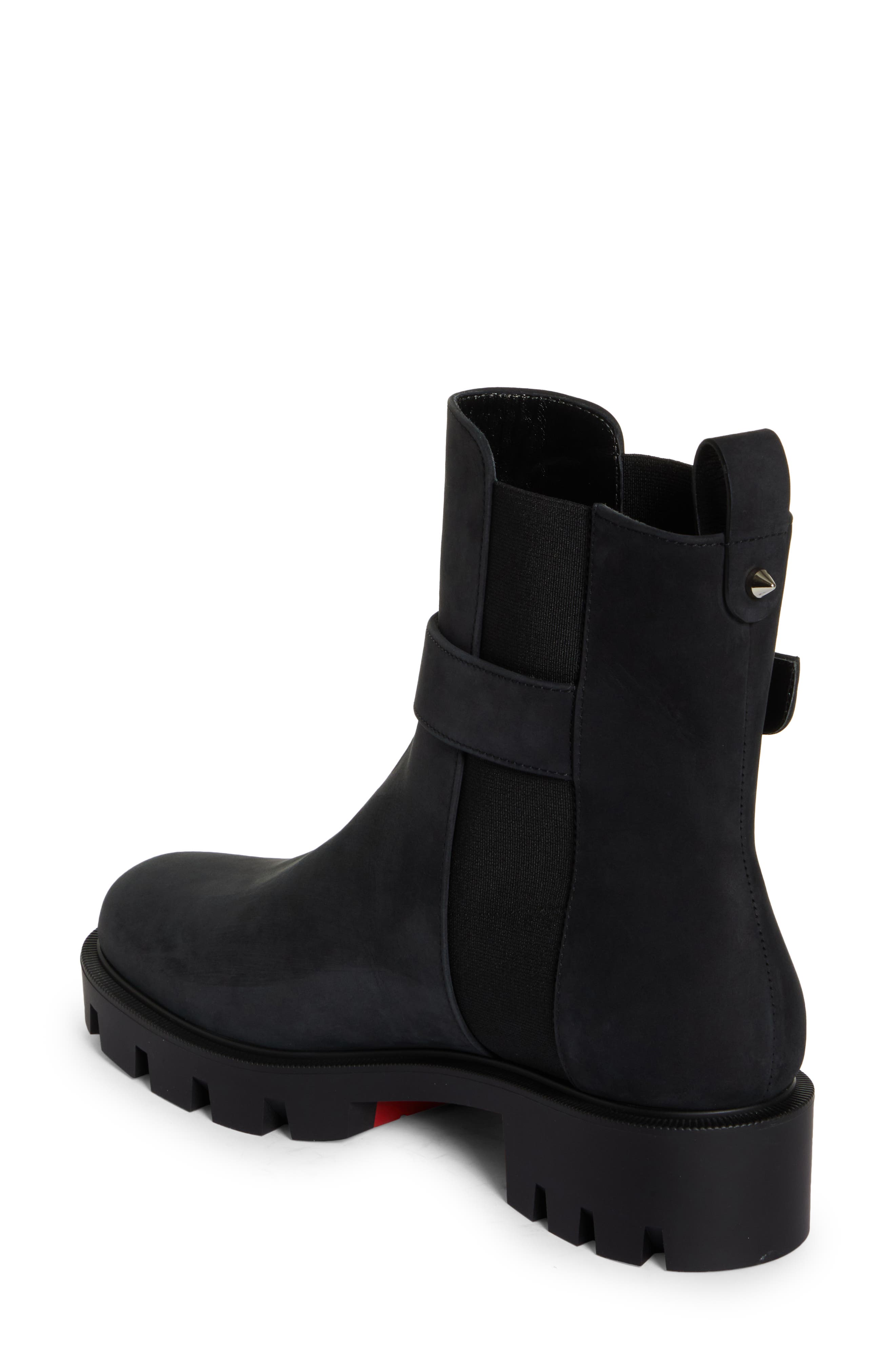 Christian Louboutin CL Logo Lug Sole Chelsea Boot, Alternate, color, 