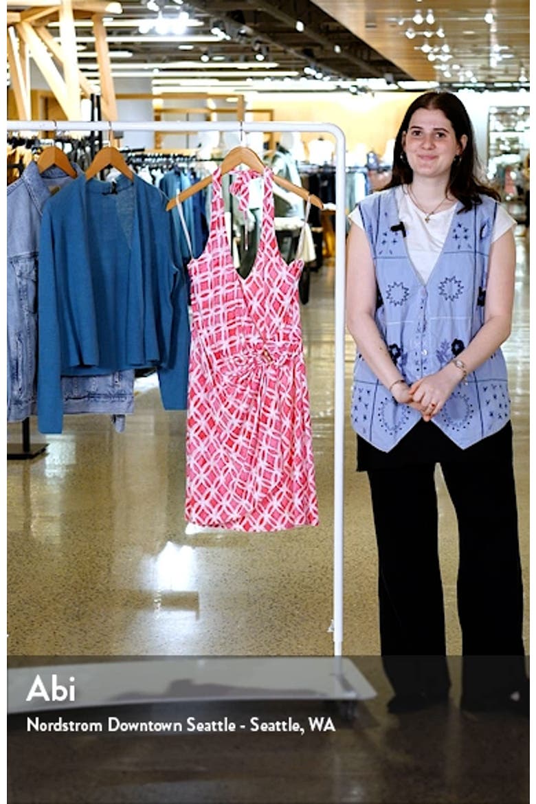 Clara Faux Wrap Halter Dress video