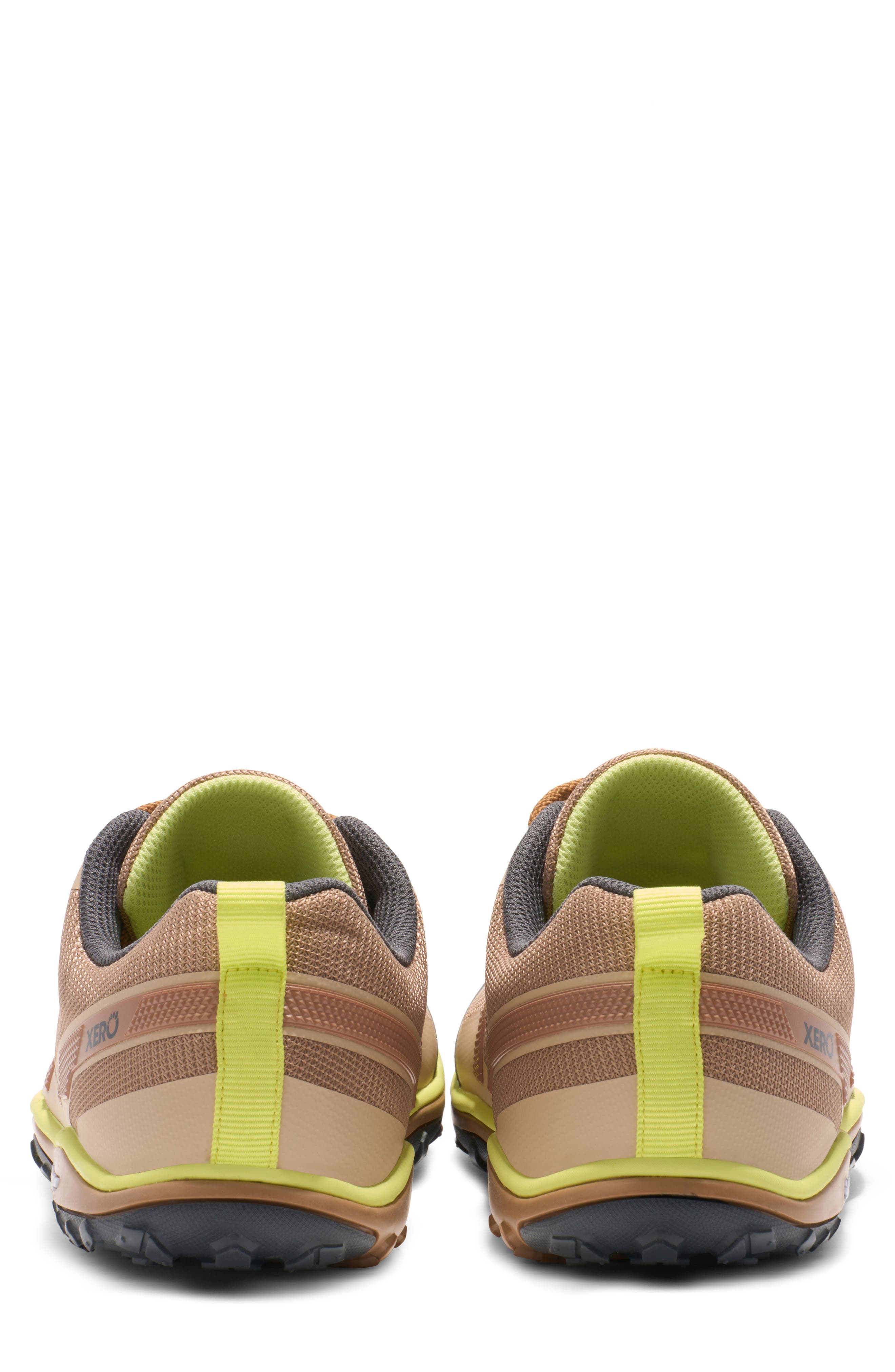 XERO SHOES Scrambler Low EV Trail Running Shoe, Alternate, color, Dark Irish Cream / Sunny Lime