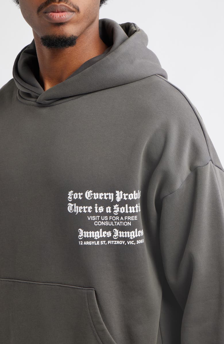 JUNGLES Solutions Cotton Blend Hoodie, Alternate, color, Grey