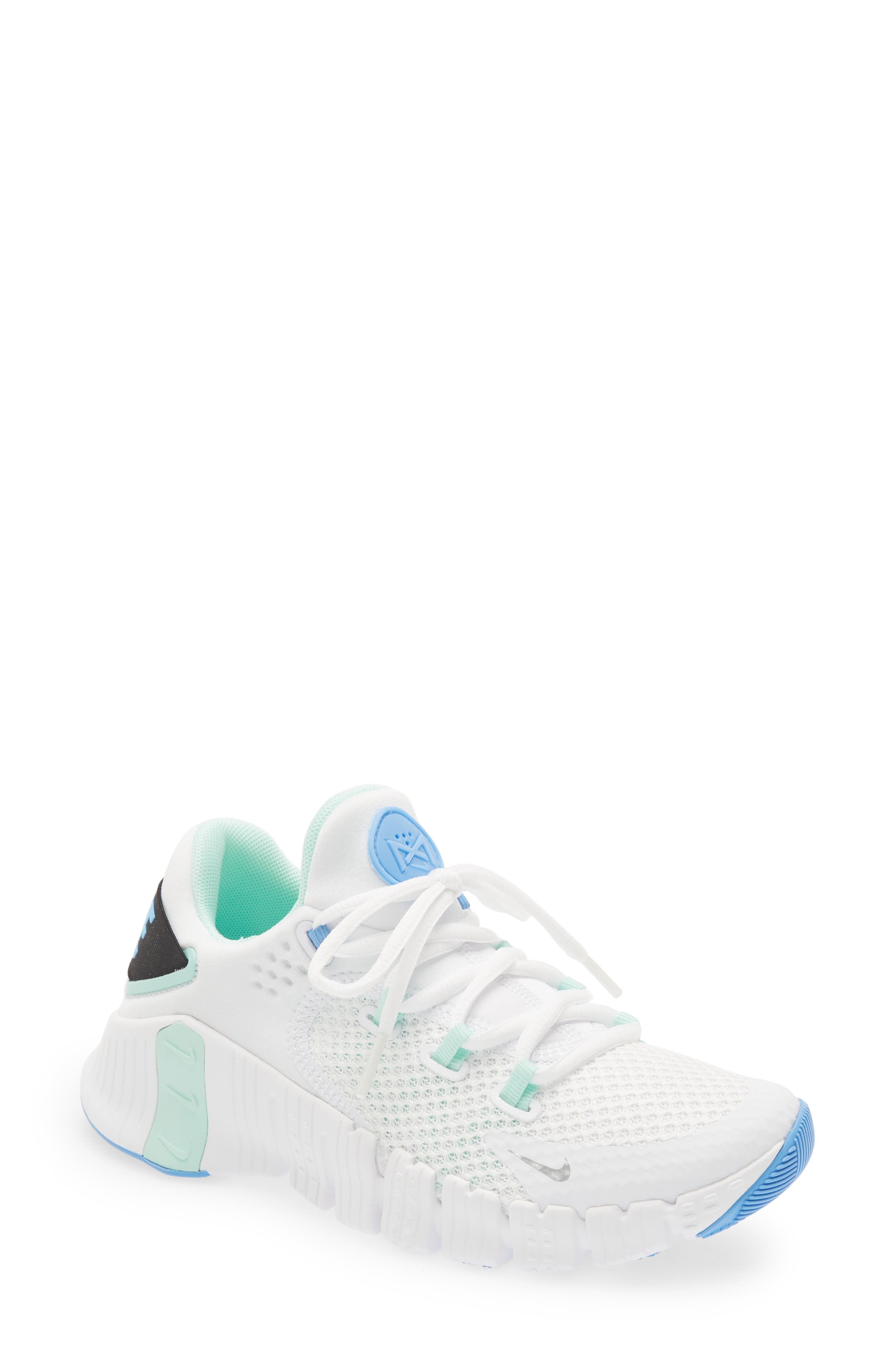 Free Metcon 4 Training Shoe, Main, color, WHITE/ SILVER/ MINT FOAM