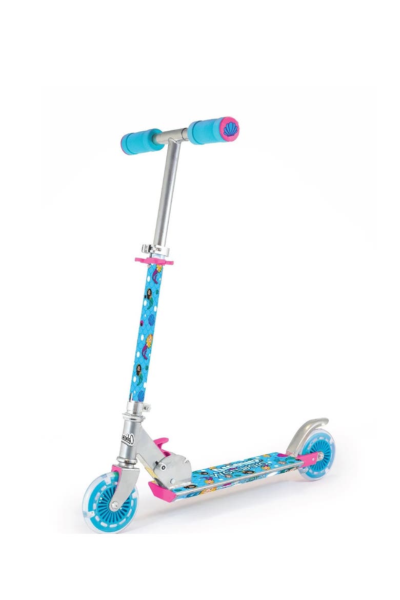 Mermaid Foldable Scooter Light Up Wheels Ages 5 And Up, Alternate, color, Multicolored