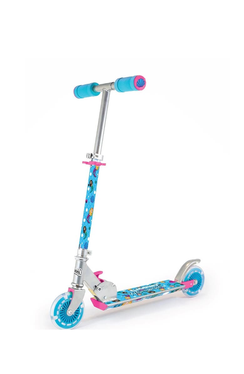 Ozbozz Mermaid Foldable Scooter Light Up Wheels Ages 5 And Up, Alternate, color, Multicolored