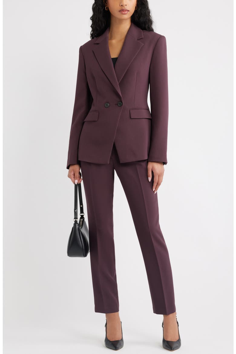 Icon High Waist Cigarette Pants, Alternate, color, BURGUNDY FUDGE