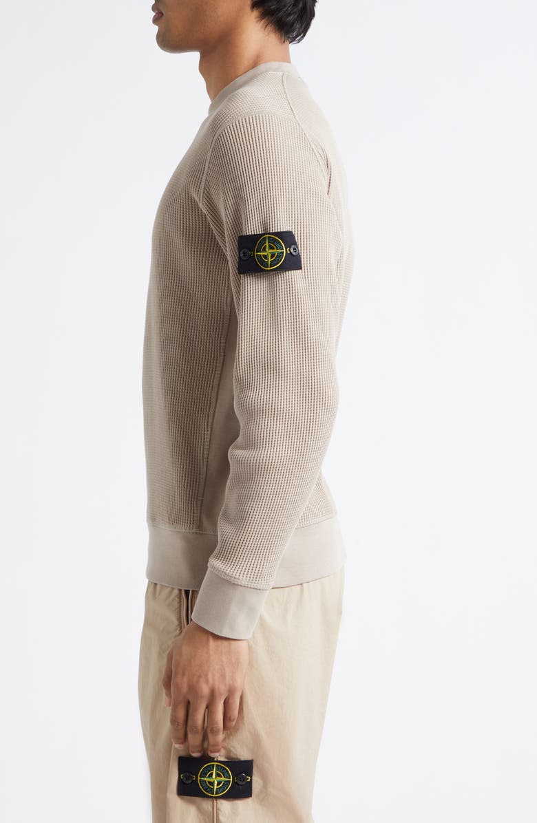 Stone Island Cotton Waffle Knit Sweatshirt, Alternate, color, Desert