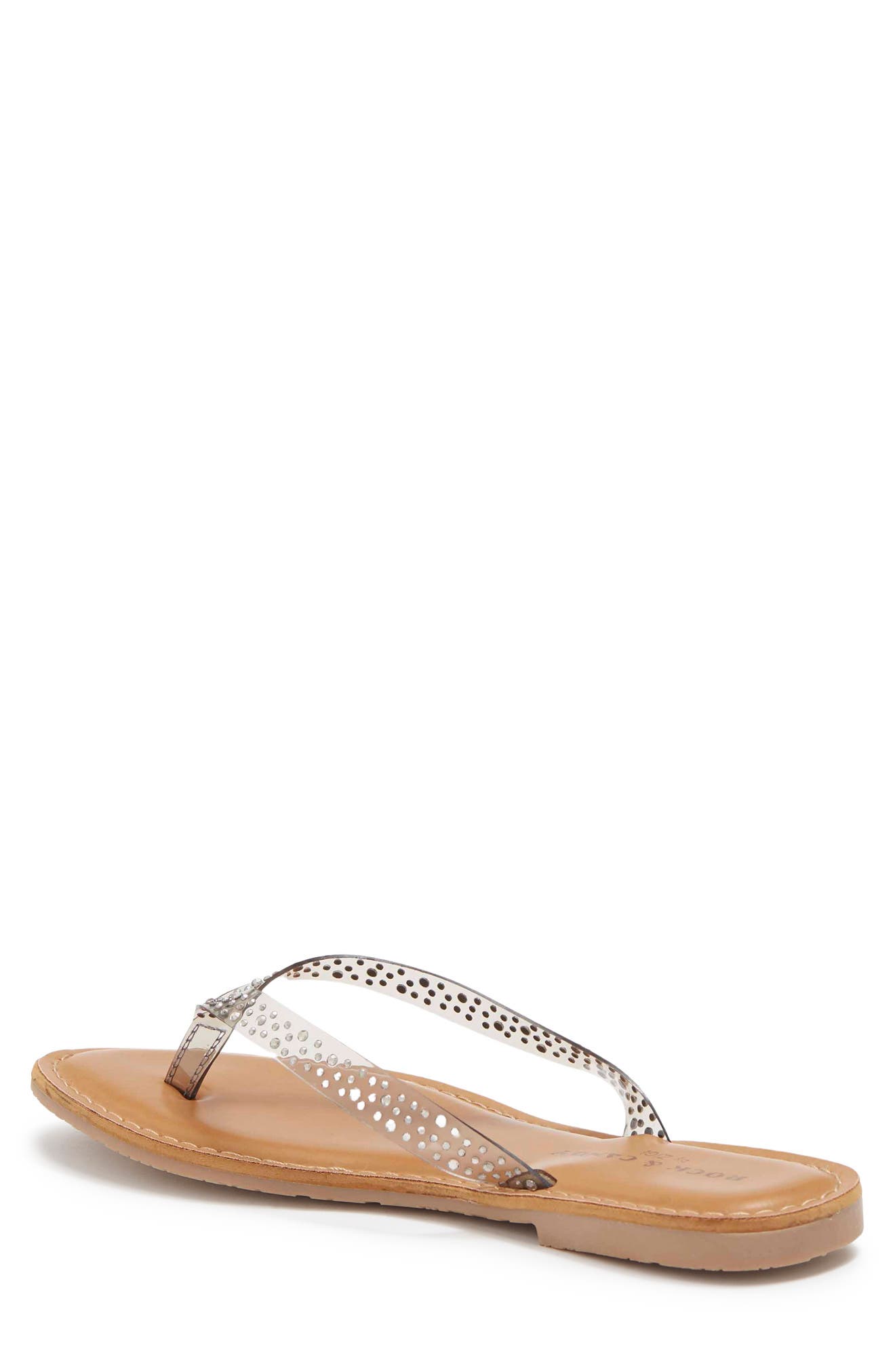 ROCK AND CANDY Rock & Candy Embellished Clear Strap Flip-Flop Sandal, Alternate, color, 