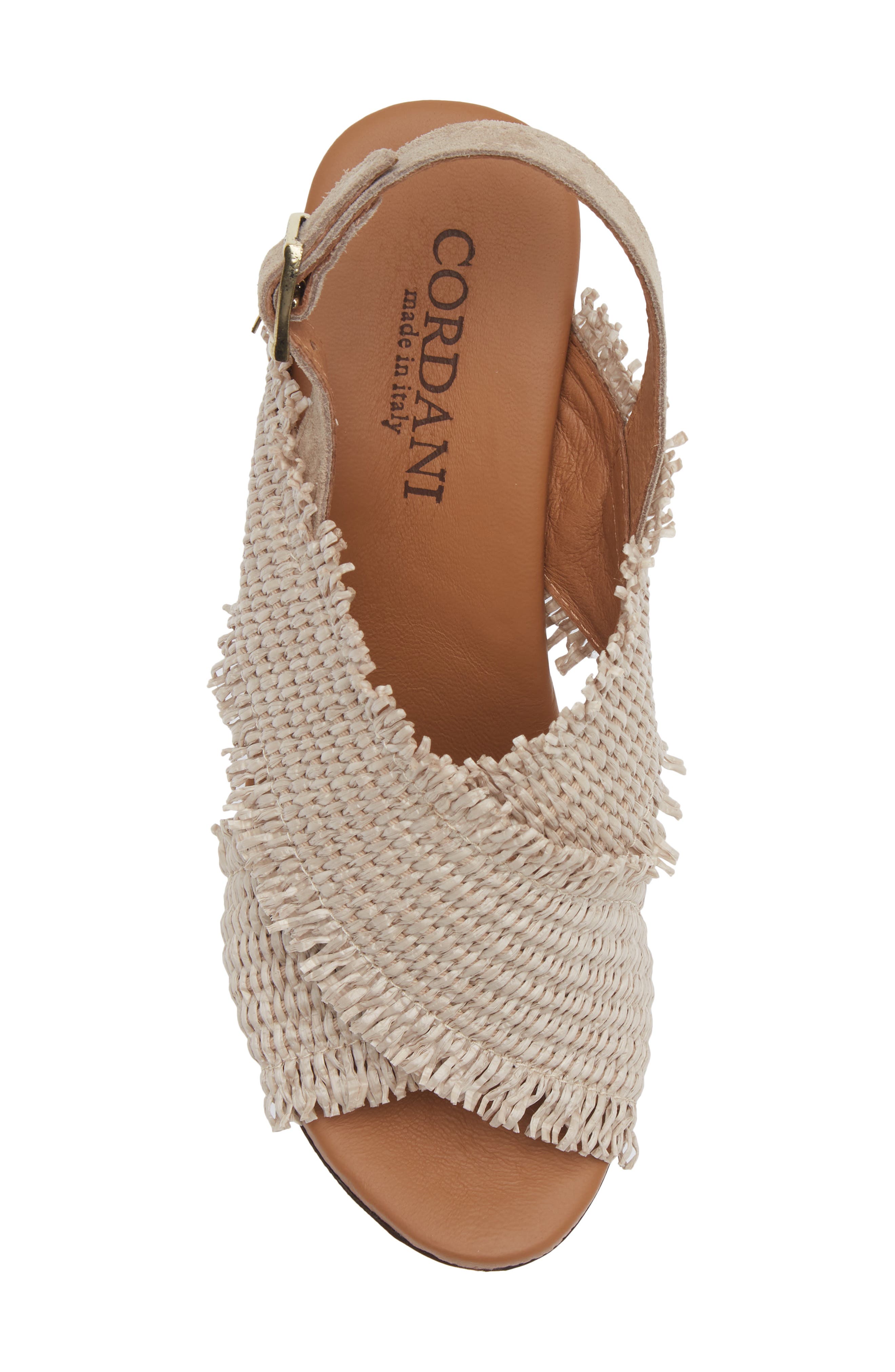 Cordani Wendy2 Raffia Crisscross Slingback Sandal, Alternate, color, Beige