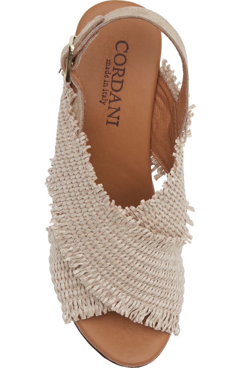Cordani Wendy2 Raffia Crisscross Slingback Sandal, Alternate, color, Beige