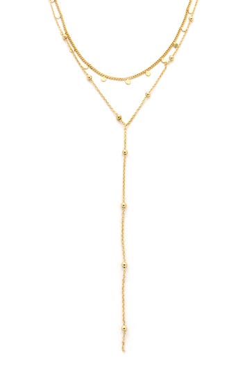 Panacea Layered Y-drop Necklace In Gold