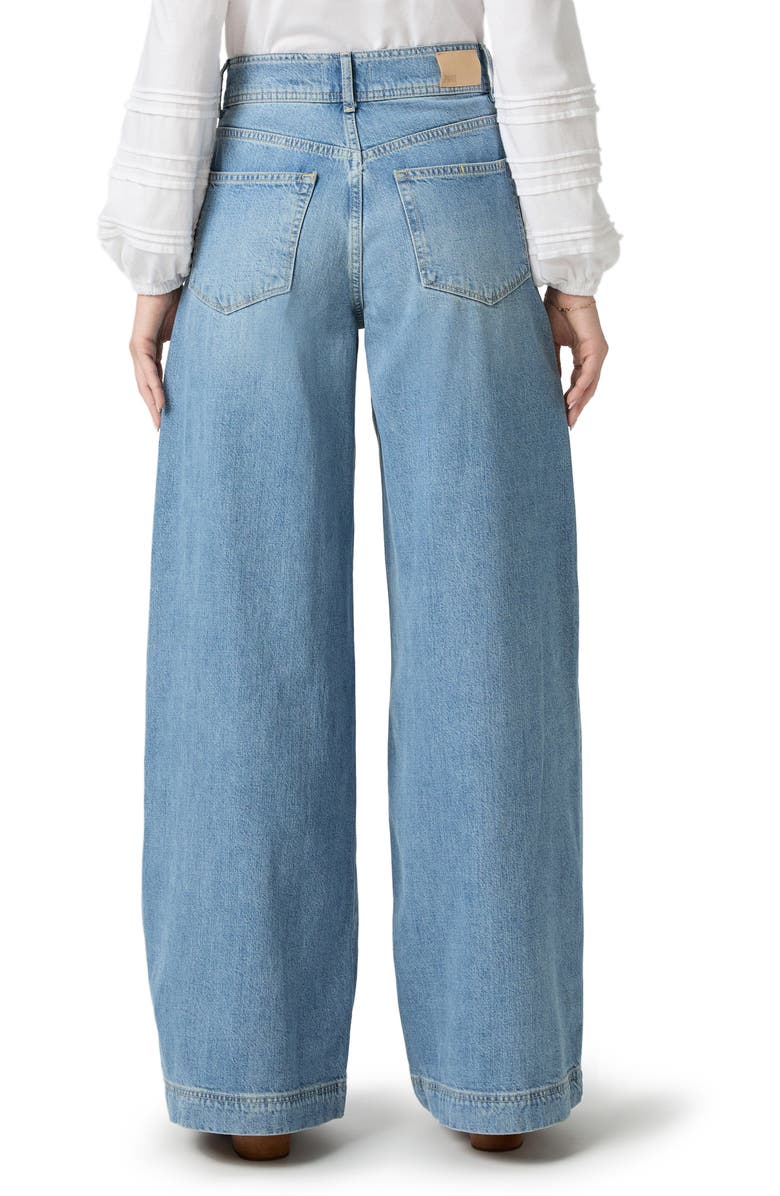PAIGE Cameron High Waist Wide Leg Belted Jeans, Alternate, color, Sunshine