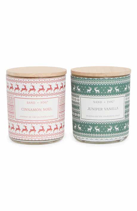 Cinnamon Noel & Juniper Vanilla Linen Wrap Candle Set