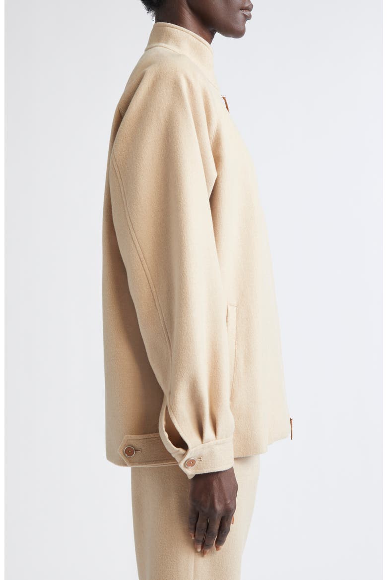 Oversize Camel Hair Bomber Jacket, Alternate, color, NATURAL