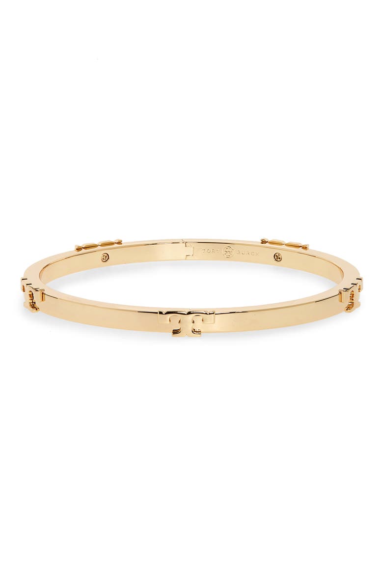 Serif-T Stackable Bracelet, Main, color, TORY GOLD / TORY GOLD