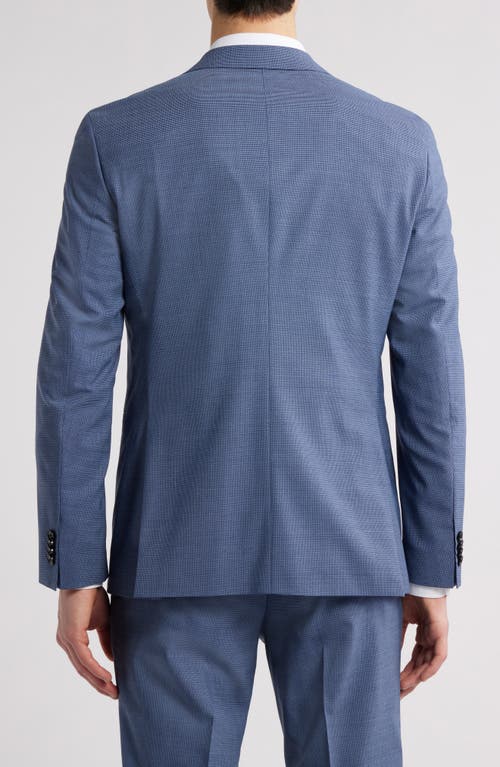 Shop Hugo Boss Boss Huge Slim Fit Houndstooth Microcheck Sport Coat In Medium Blue
