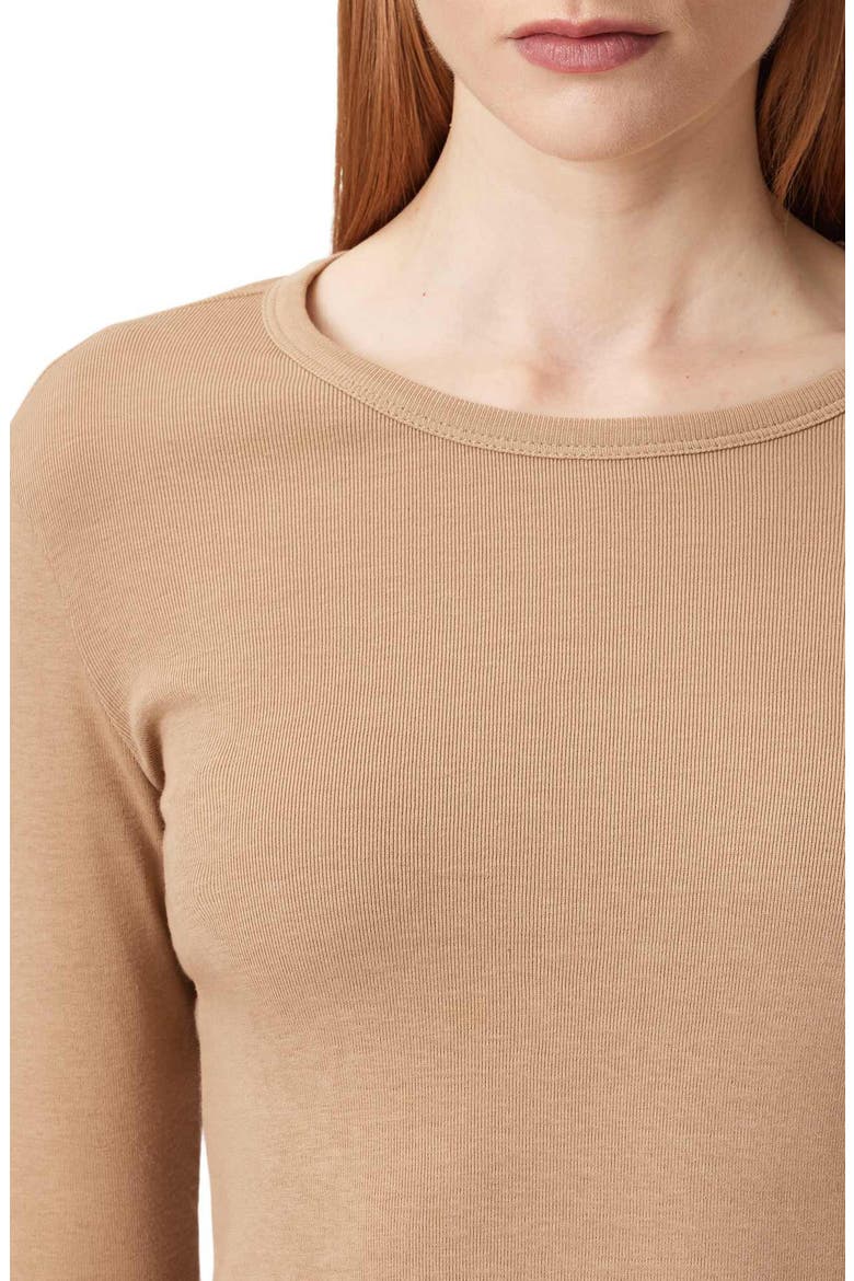 Stevie Long Sleeve Organic Cotton T-Shirt, Alternate, color, TANNIN BROWN