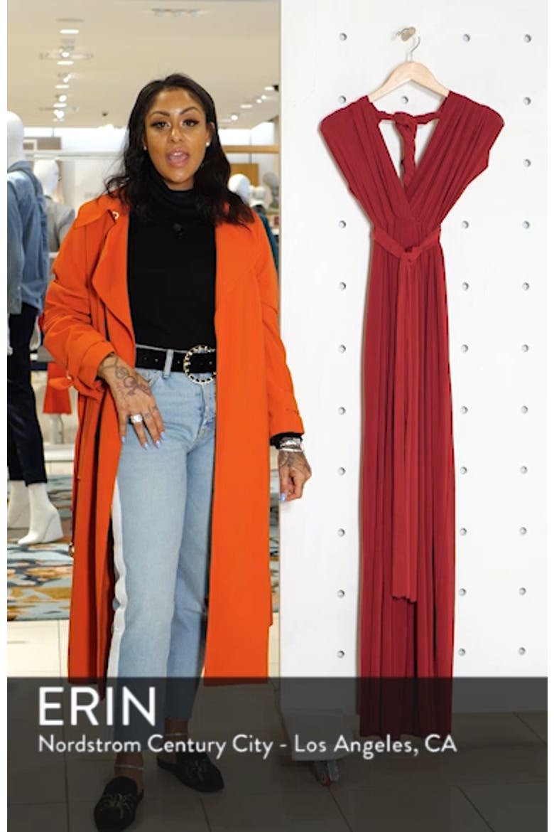 Convertible Wide Leg Jersey Jumpsuit video