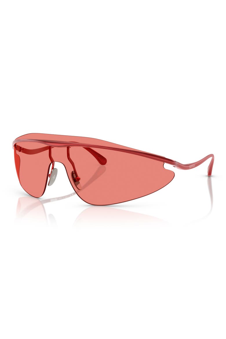 x Ferrari 140mm Wraparound Sunglasses, Alternate, color, RED / RED