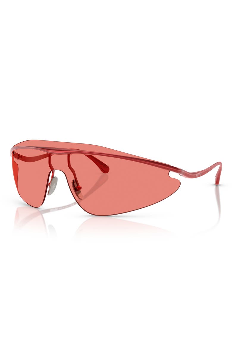 Jimmy Choo x Ferrari 140mm Wraparound Sunglasses, Alternate, color, Red / Red